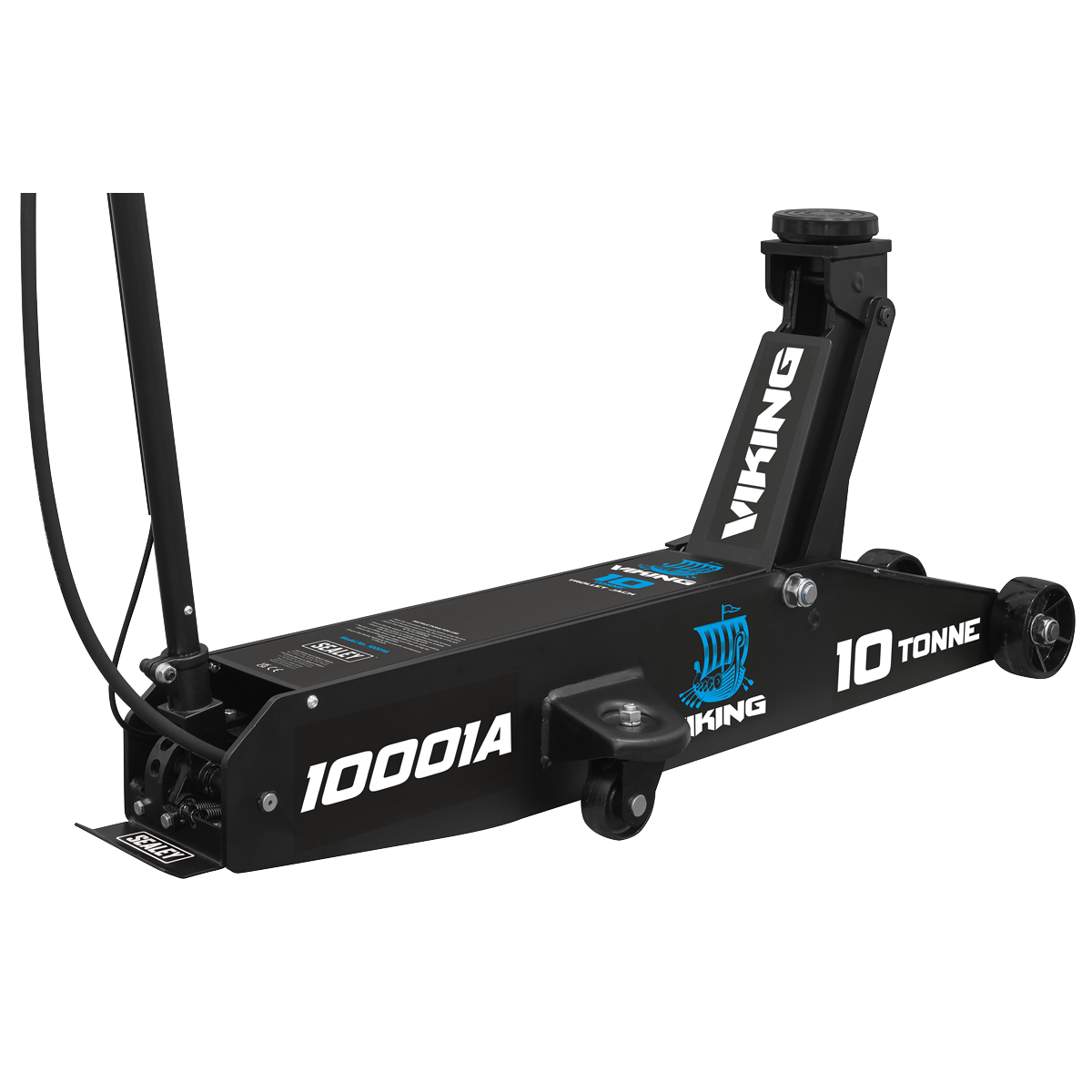 Professional Long Reach Air/Manual Operation Trolley Jack with Rocket Lift 10 Tonne 10001A