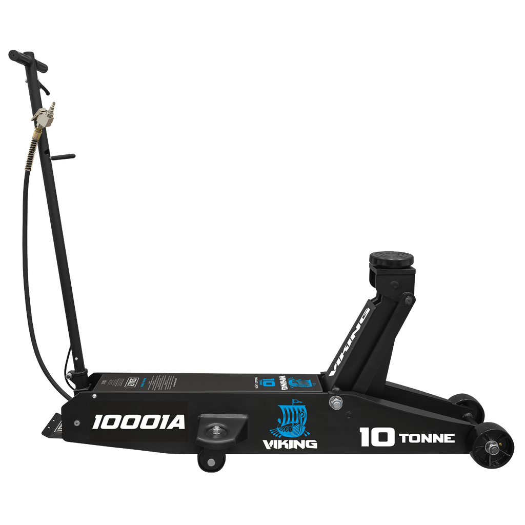 Professional Long Reach Air/Manual Operation Trolley Jack with Rocket Lift 10 Tonne 10001A