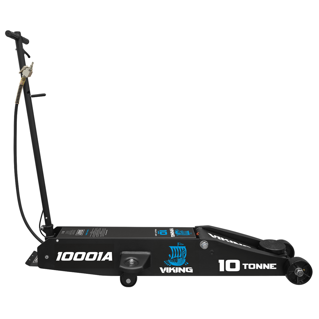 Professional Long Reach Air/Manual Operation Trolley Jack with Rocket Lift 10 Tonne 10001A