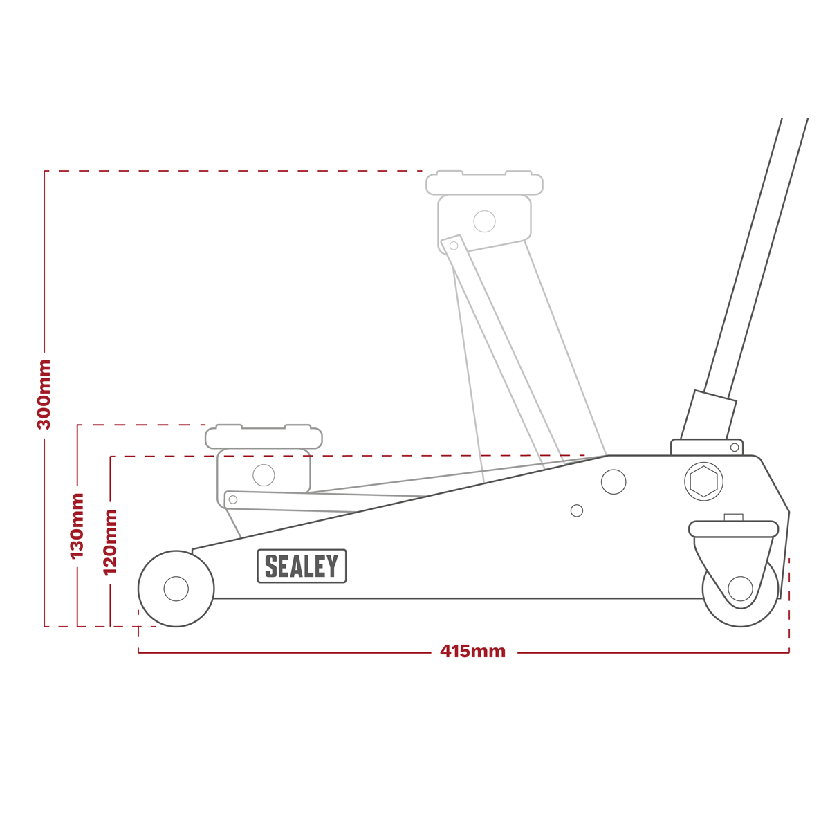 Short Chassis Trolley Jack 1.5 Tonne 1015CX