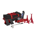Low Entry Short Chassis Trolley Jack & Accessories Bag Combo, 2 Tonne - Red 1020LEBAGCOMBO