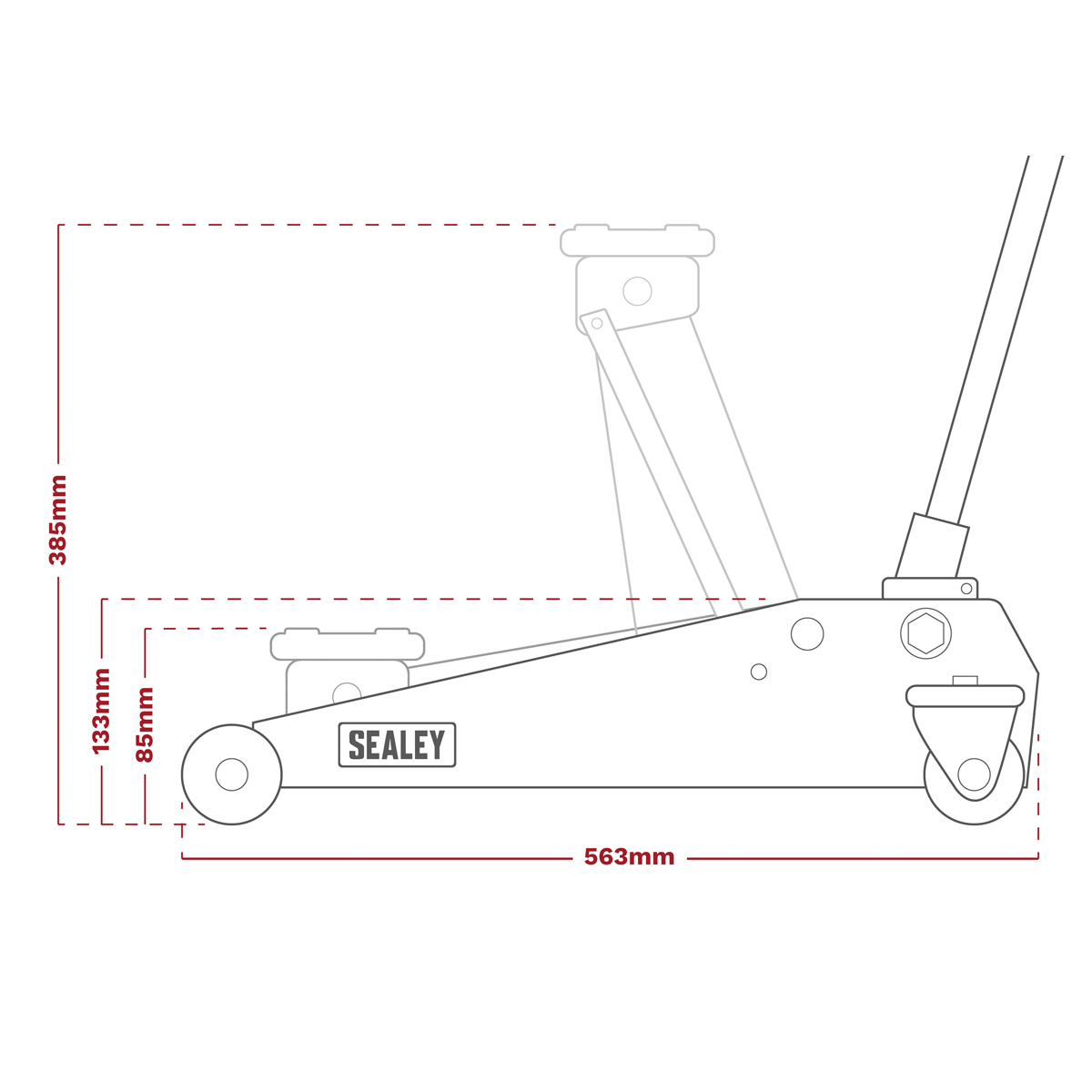 Low Profile Short Chassis Trolley Jack 2 Tonne & Accessories Bag Combo - Blue 1020LEBBAGCOMBO