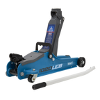 Low Profile Short Chassis Trolley Jack 2 Tonne & Accessories Bag Combo - Blue 1020LEBBAGCOMBO