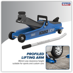 Low Profile Short Chassis Trolley Jack 2 Tonne - Blue 1020LEB