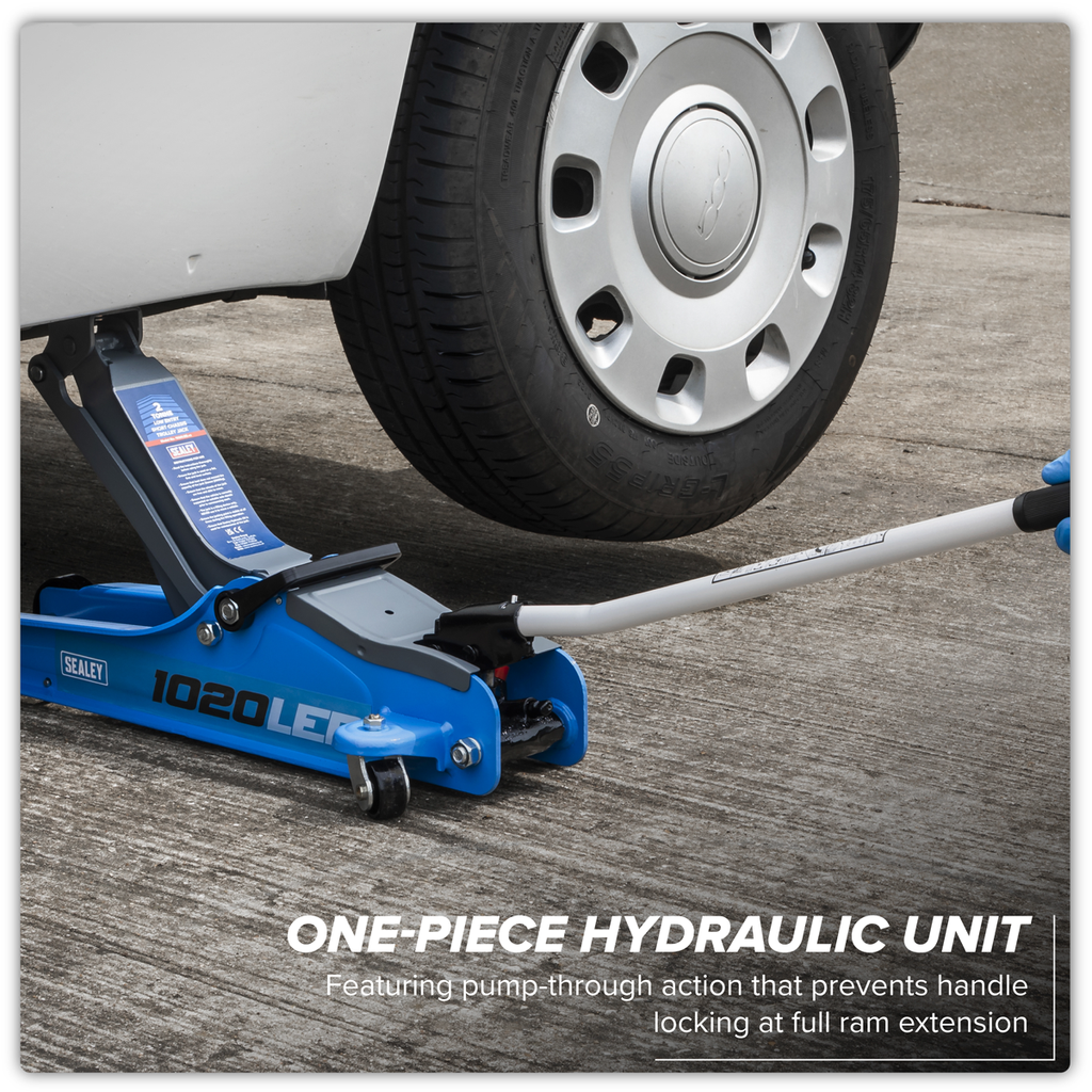 Low Profile Short Chassis Trolley Jack 2 Tonne - Blue 1020LEB