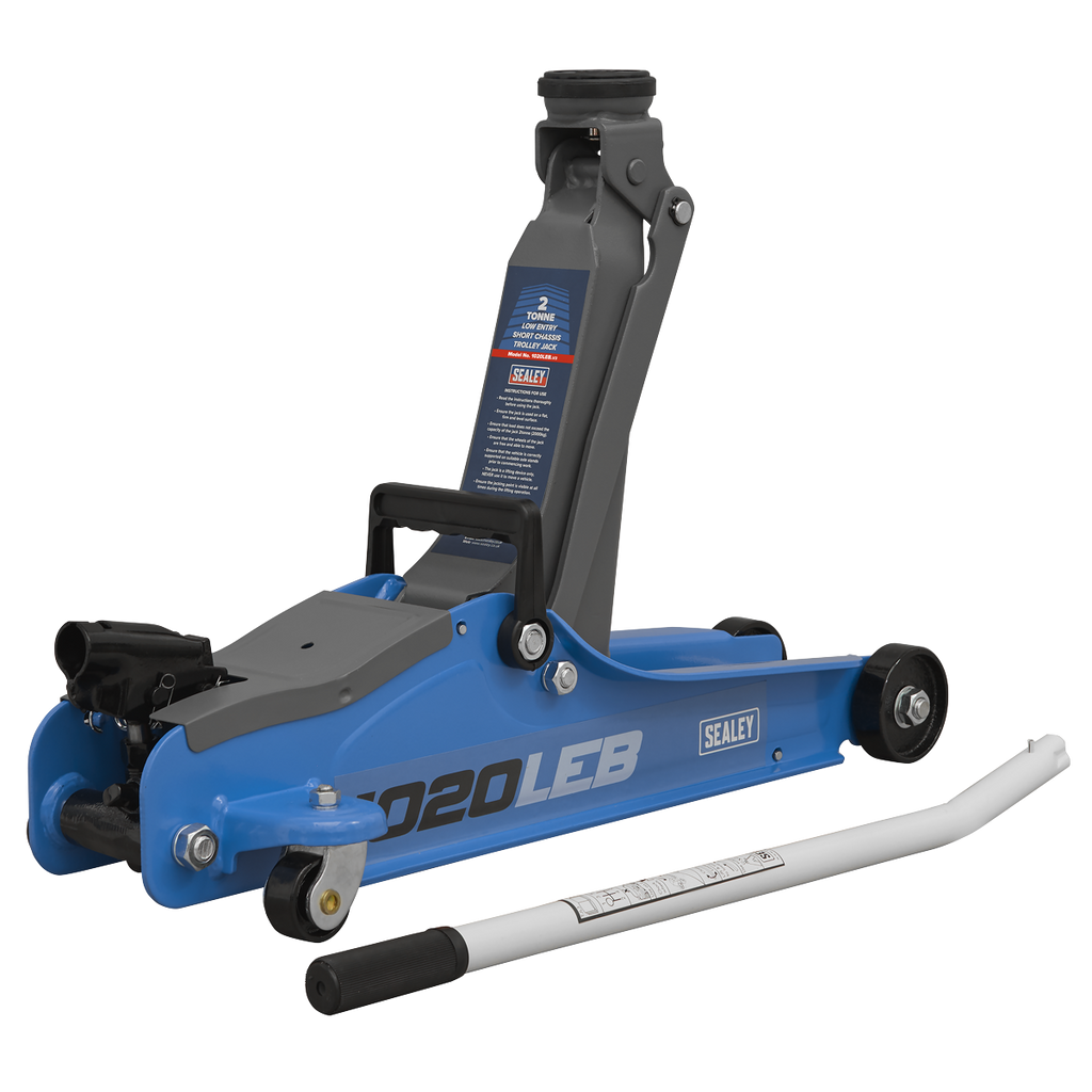 Low Profile Short Chassis Trolley Jack 2 Tonne - Blue 1020LEB