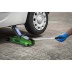 Low Profile Short Chassis Trolley Jack 2 Tonne - Green 1020LEHV