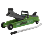 Low Profile Short Chassis Trolley Jack 2 Tonne - Green 1020LEHV