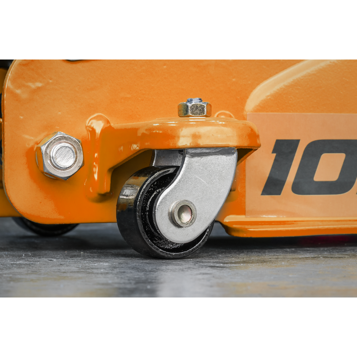 Low Profile Short Chassis Trolley Jack 2 Tonne - Orange 1020LEO