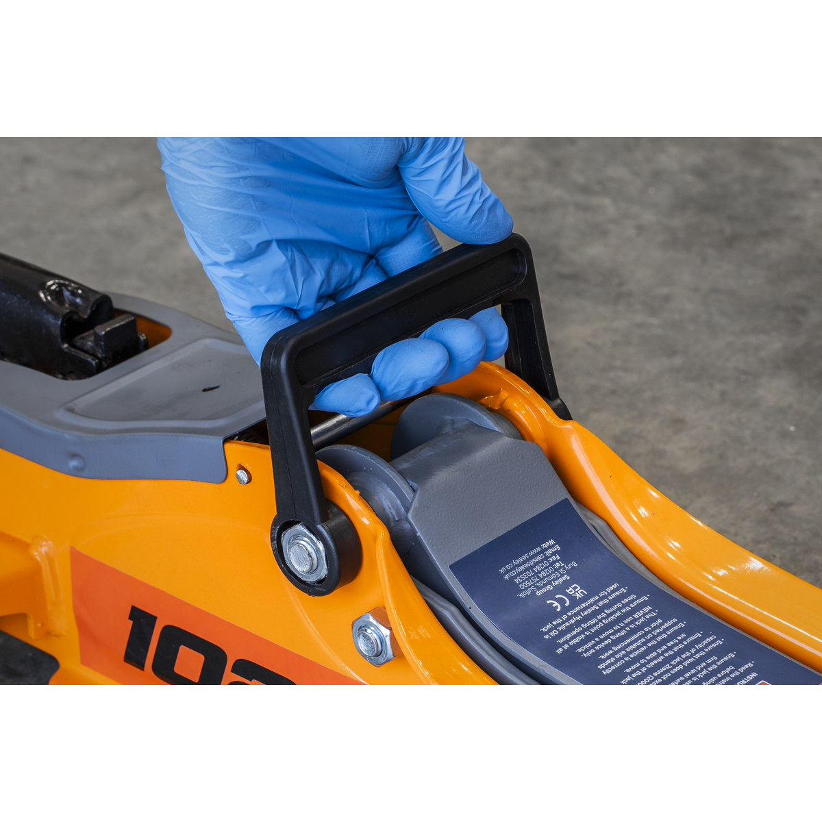 Low Profile Short Chassis Trolley Jack 2 Tonne - Orange 1020LEO