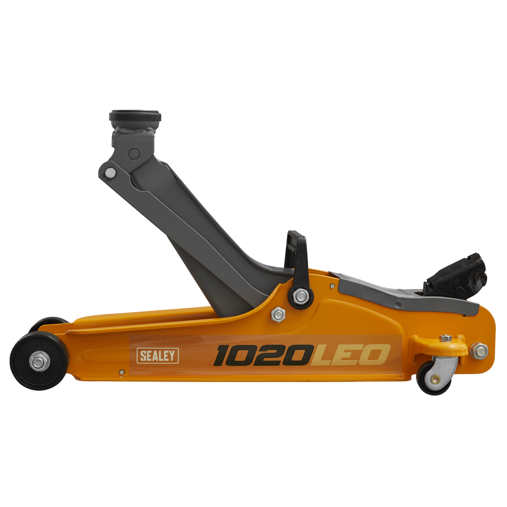 Low Profile Short Chassis Trolley Jack 2 Tonne - Orange 1020LEO