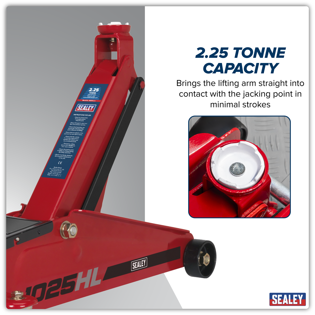 High Lift SUV Trolley Jack with Super Rocket Lift 2.25 Tonne 1025HL