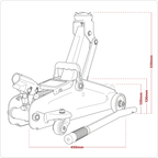 Short Chassis Trolley Jack 2 Tonne - Green 1050CXHV