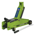 Heavy-Duty Long Reach Trolley Jack 3 Tonne - Green 1153CXHV