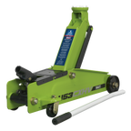 Heavy-Duty Long Reach Trolley Jack 3 Tonne - Green 1153CXHV