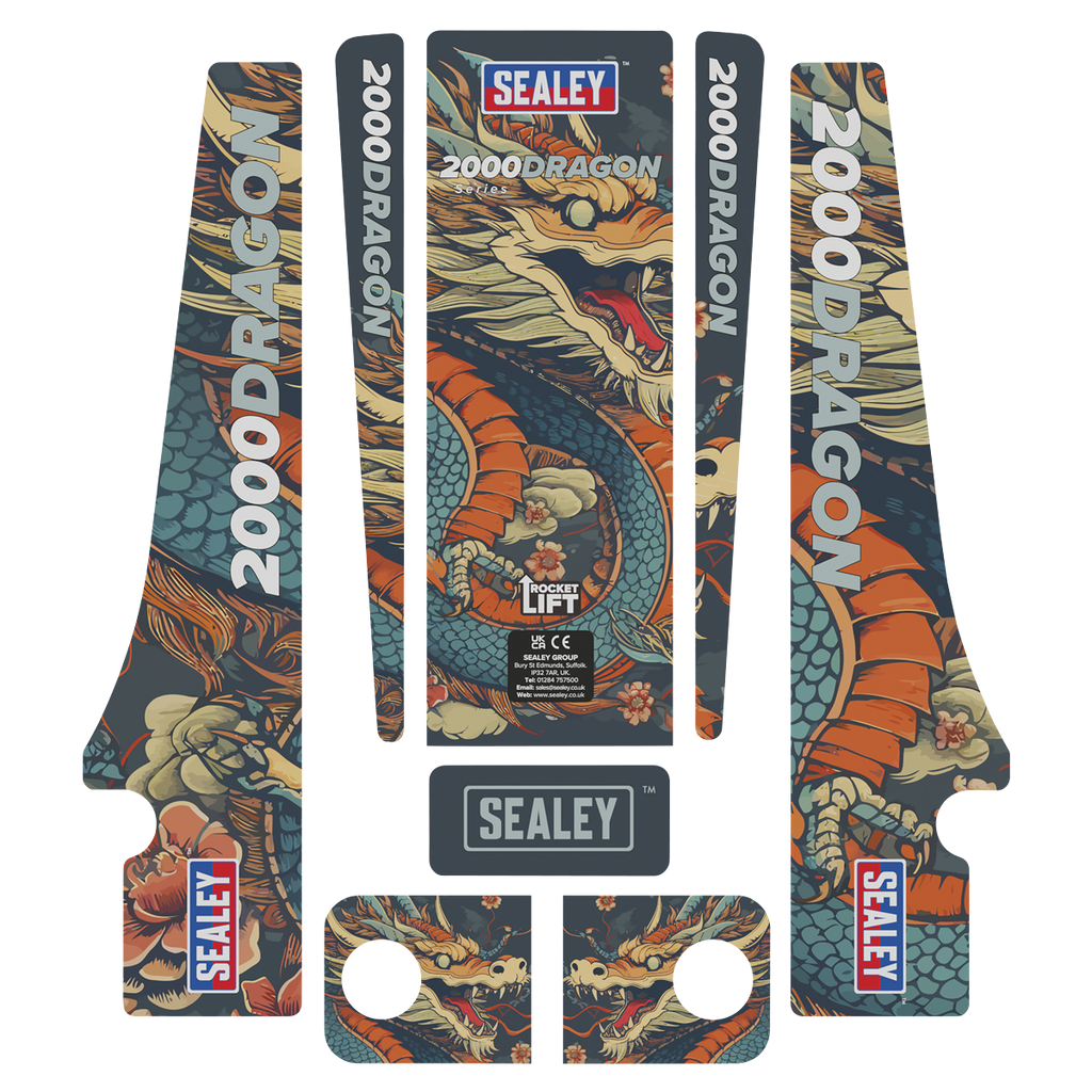 Low Profile Custom Design Trolley Jack with Rocket Lift 2 Tonne - White 2000CW