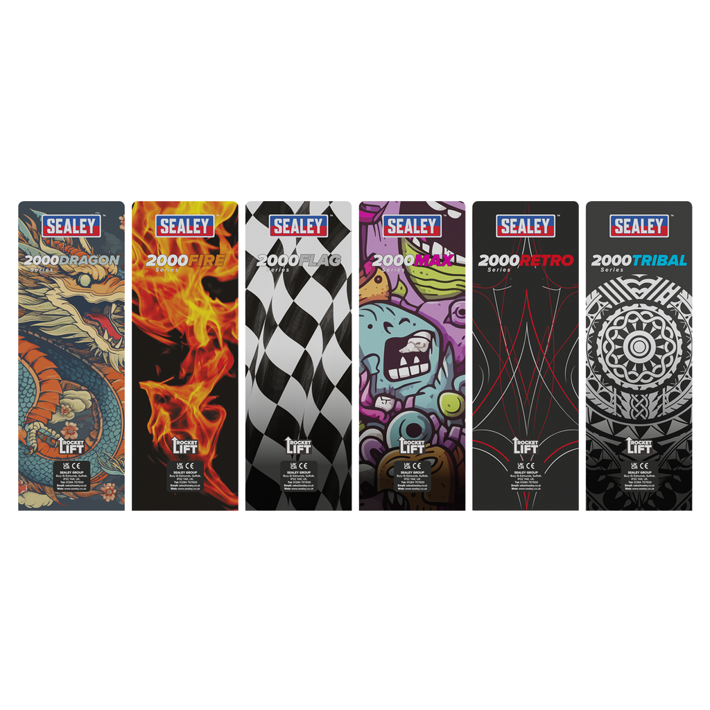 Low Profile Custom Design Trolley Jack with Rocket Lift 2 Tonne - White 2000CW