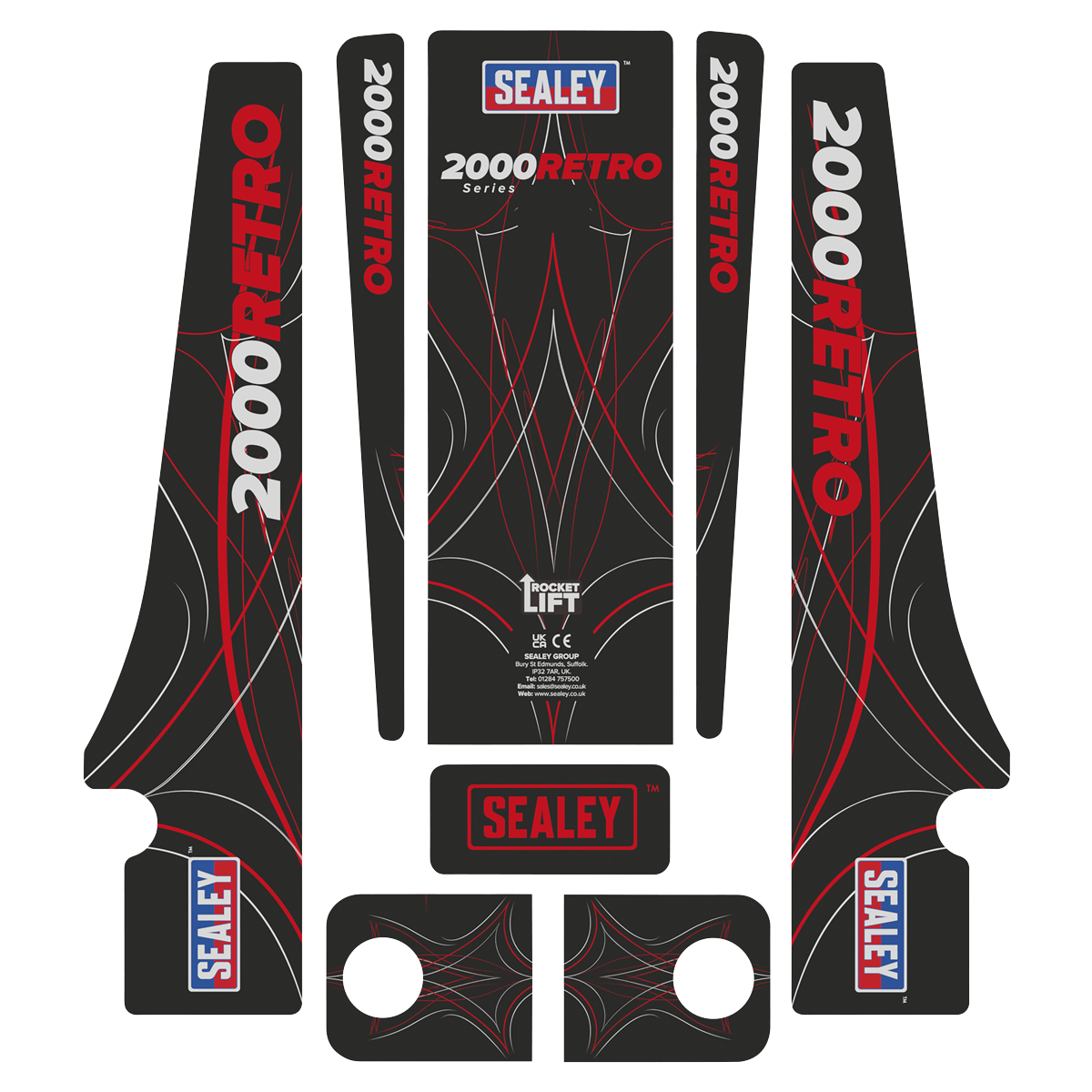 Low Profile Custom Design Trolley Jack with Rocket Lift 2 Tonne - White 2000CW