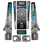 Low Profile Custom Design Trolley Jack with Rocket Lift 2 Tonne - White 2000CW
