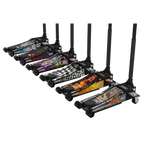 Low Profile Custom Design Trolley Jack with Rocket Lift 2 Tonne - Black 2000CB