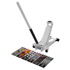 Low Profile Custom Design Trolley Jack with Rocket Lift 2 Tonne - White 2000CW