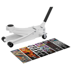 Low Profile Custom Design Trolley Jack with Rocket Lift 2 Tonne - White 2000CW