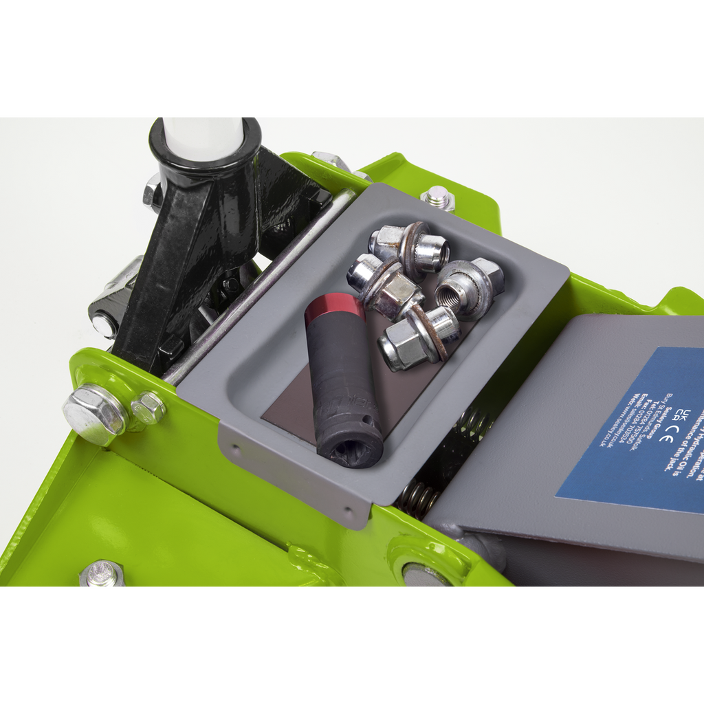 Low Profile Rocket Lift Trolley Jack 2.25 Tonne - Green 2001LEHV