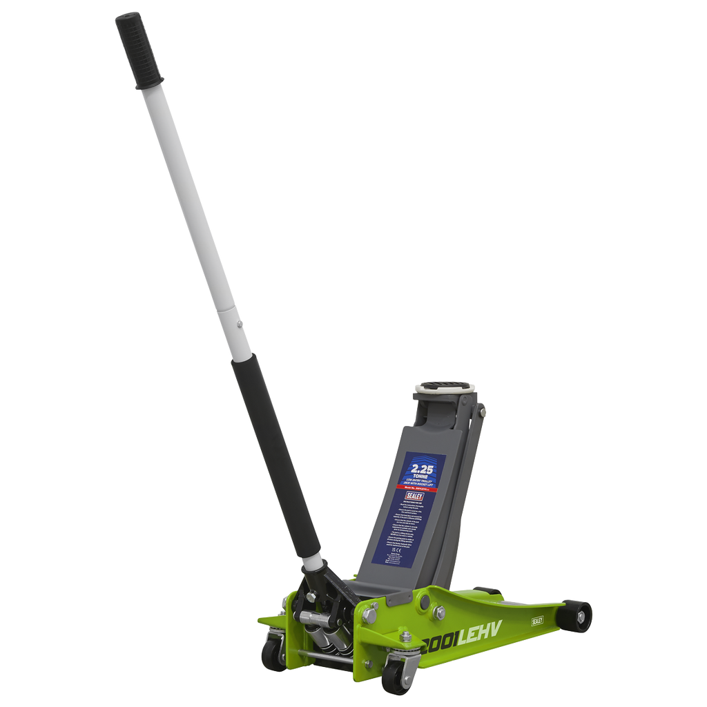 Low Profile Rocket Lift Trolley Jack 2.25 Tonne - Green 2001LEHV