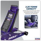 Low Profile Trolley Jack with Rocket Lift 2.25 Tonne - Purple 2001LEP