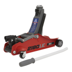 180° Handle Low Profile Short Chassis Trolley Jack 2 Tonne - Red 2180LE