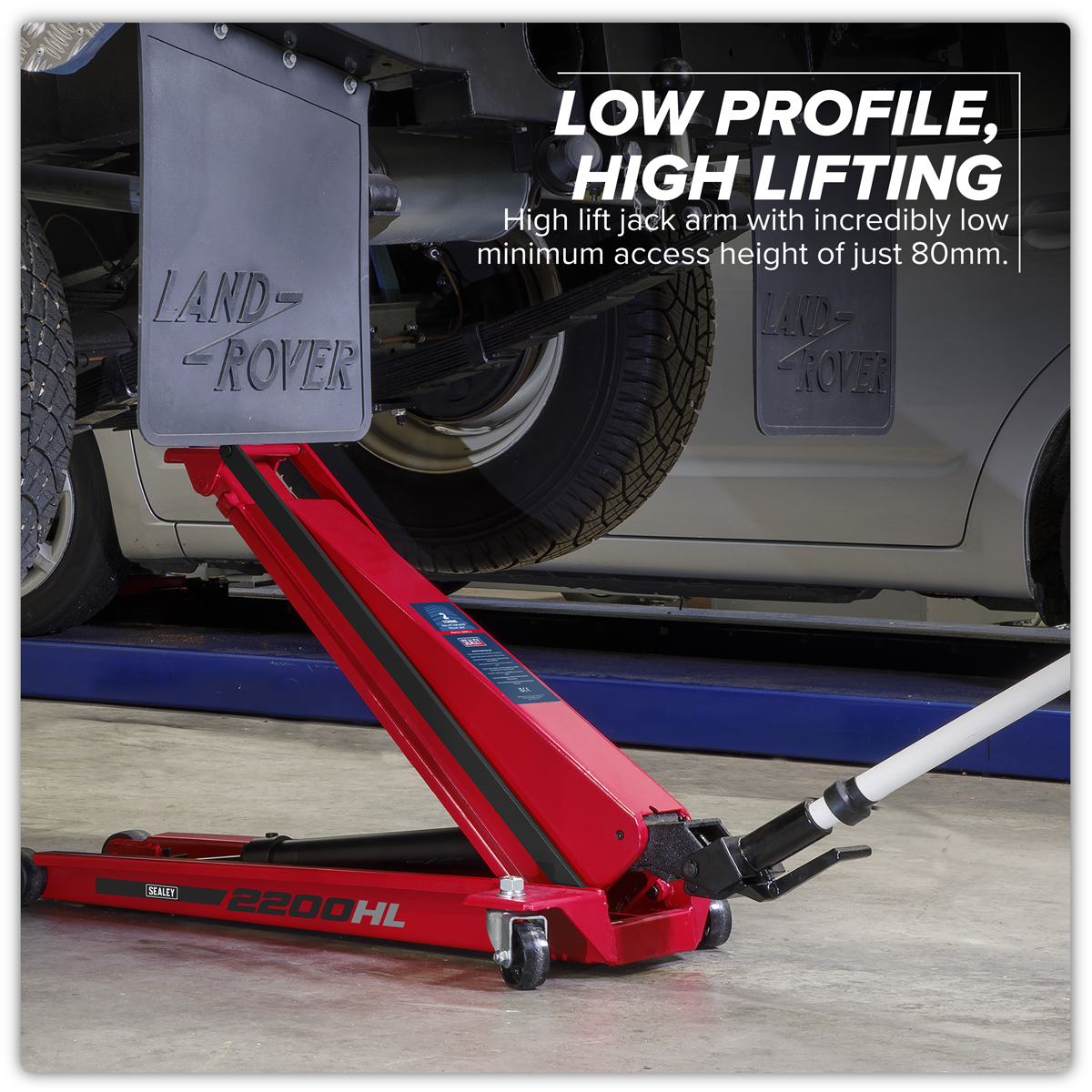 High Lift Low Profile Trolley Jack 2 Tonne 2200HL