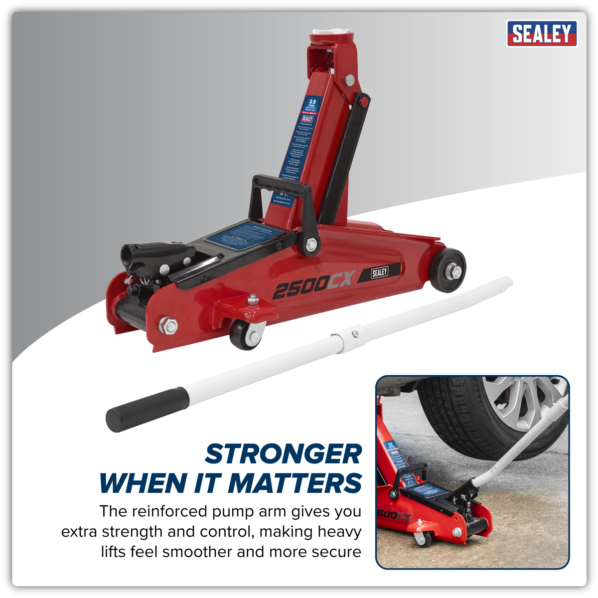 Heavy-Duty Trolley Jack 2.5 Tonne 2500CX