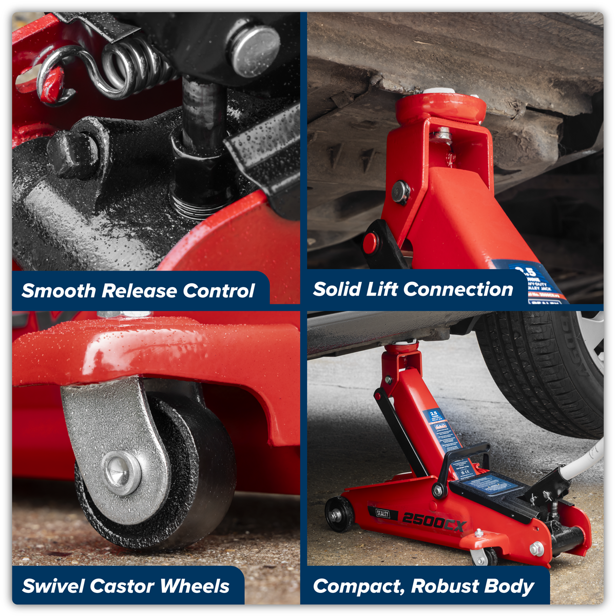 Heavy-Duty Trolley Jack 2.5 Tonne 2500CX