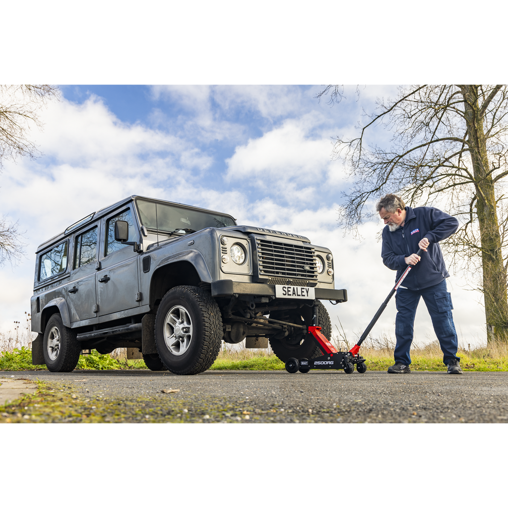 Big Wheel Hybrid Trolley Jack with Super Rocket Lift for Off-Road Vehicles, SUVs, Vans & 4x4s 2.5 Tonne 2500RG