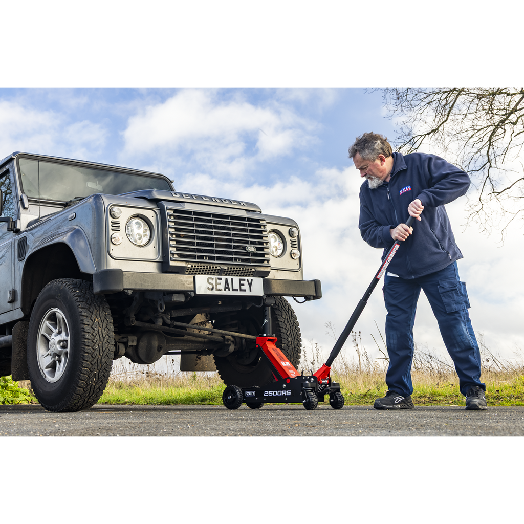 Big Wheel Hybrid Trolley Jack with Super Rocket Lift for Off-Road Vehicles, SUVs, Vans & 4x4s 2.5 Tonne 2500RG