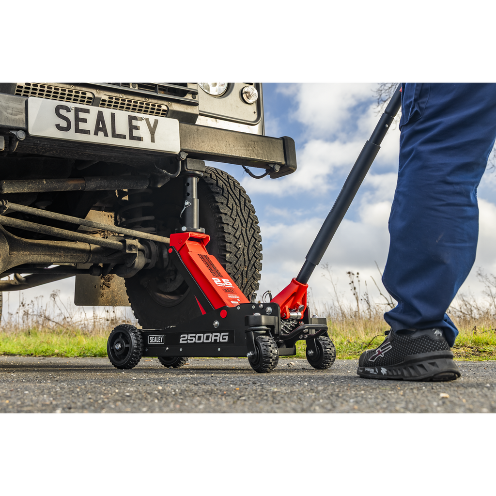 Big Wheel Hybrid Trolley Jack with Super Rocket Lift for Off-Road Vehicles, SUVs, Vans & 4x4s 2.5 Tonne 2500RG