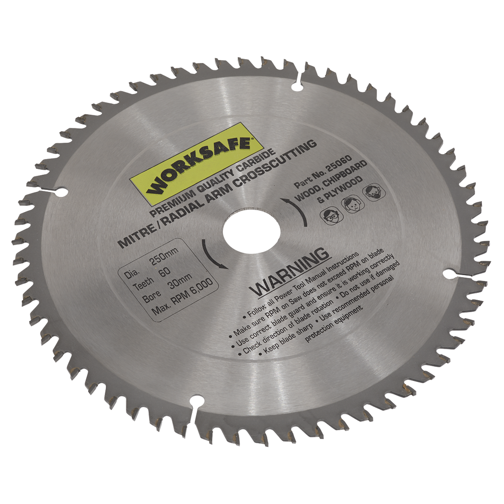 TCT Saw Blade 250 x 30mm 60tpu 25060