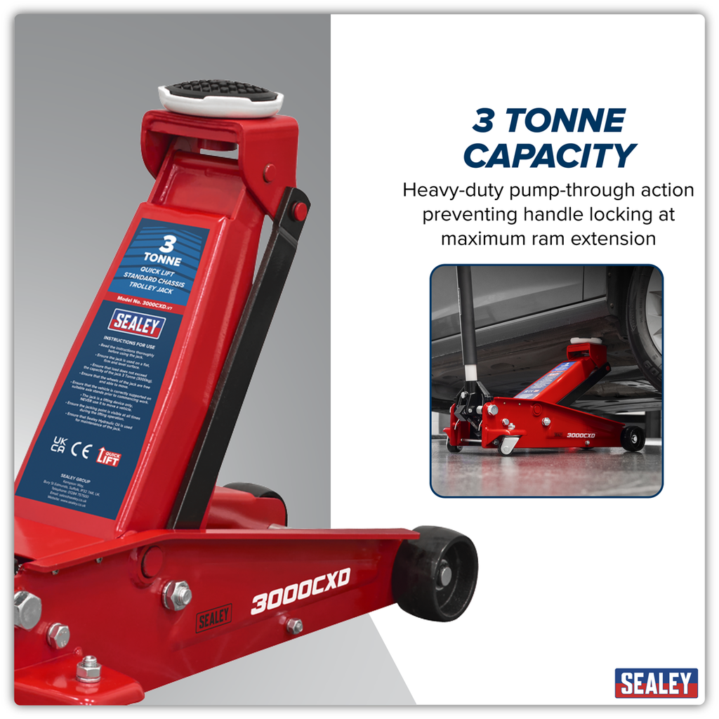 Quick Lift Standard Chassis Trolley Jack 3 Tonne 3000CXD