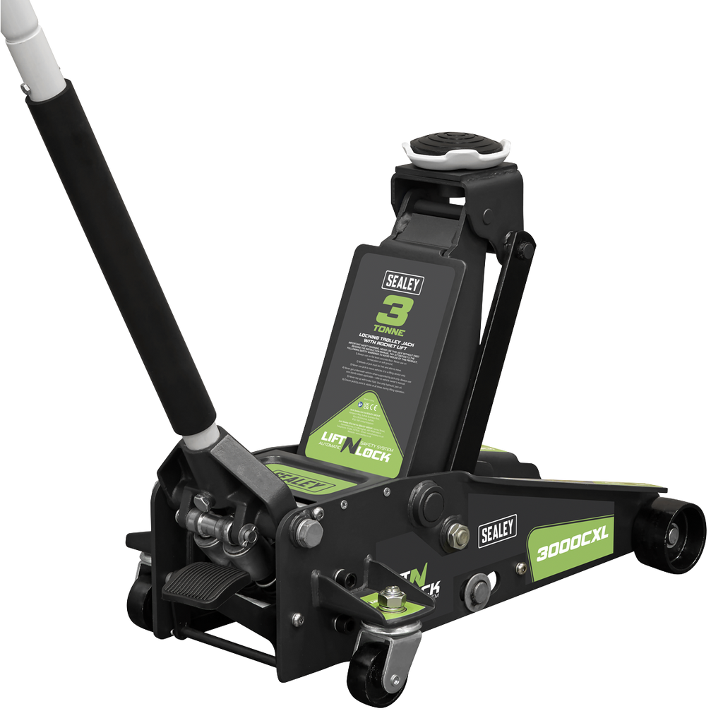 Locking Trolley Jack with Rocket Lift 3 Tonne 3000CXL