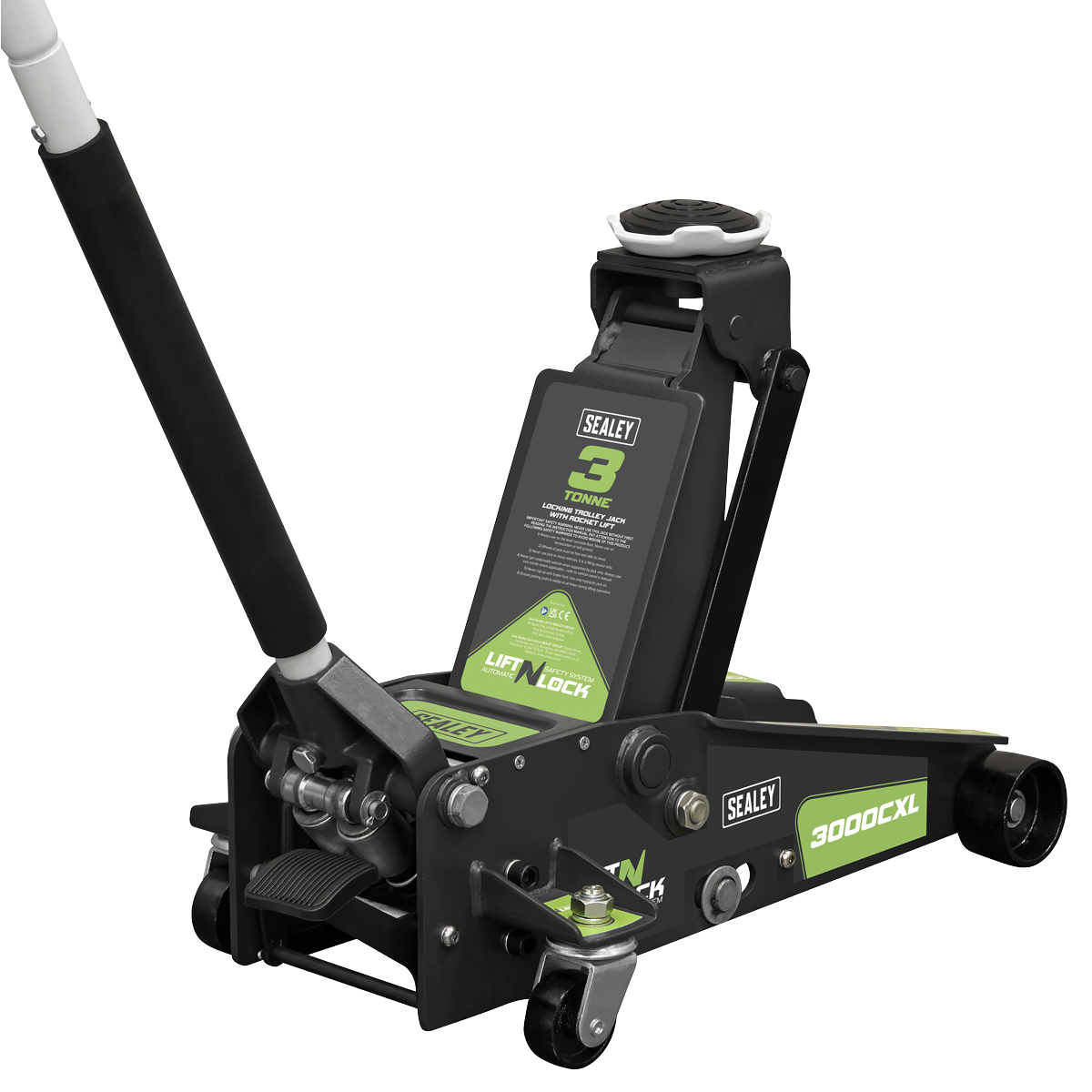 Locking Trolley Jack with Rocket Lift 3 Tonne 3000CXL