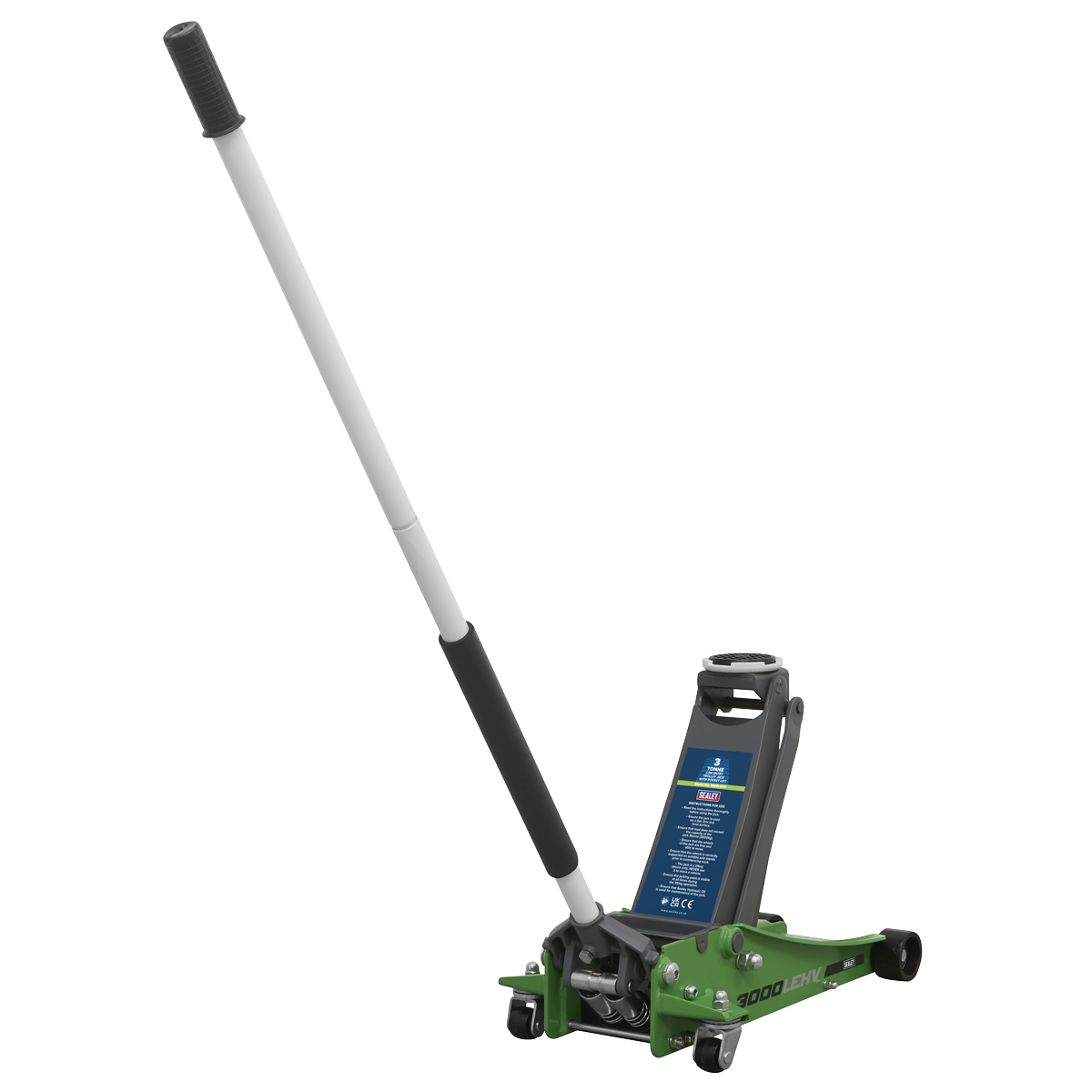 Low Profile Trolley Jack with Rocket Lift 3 Tonne - Green 3000LEHV