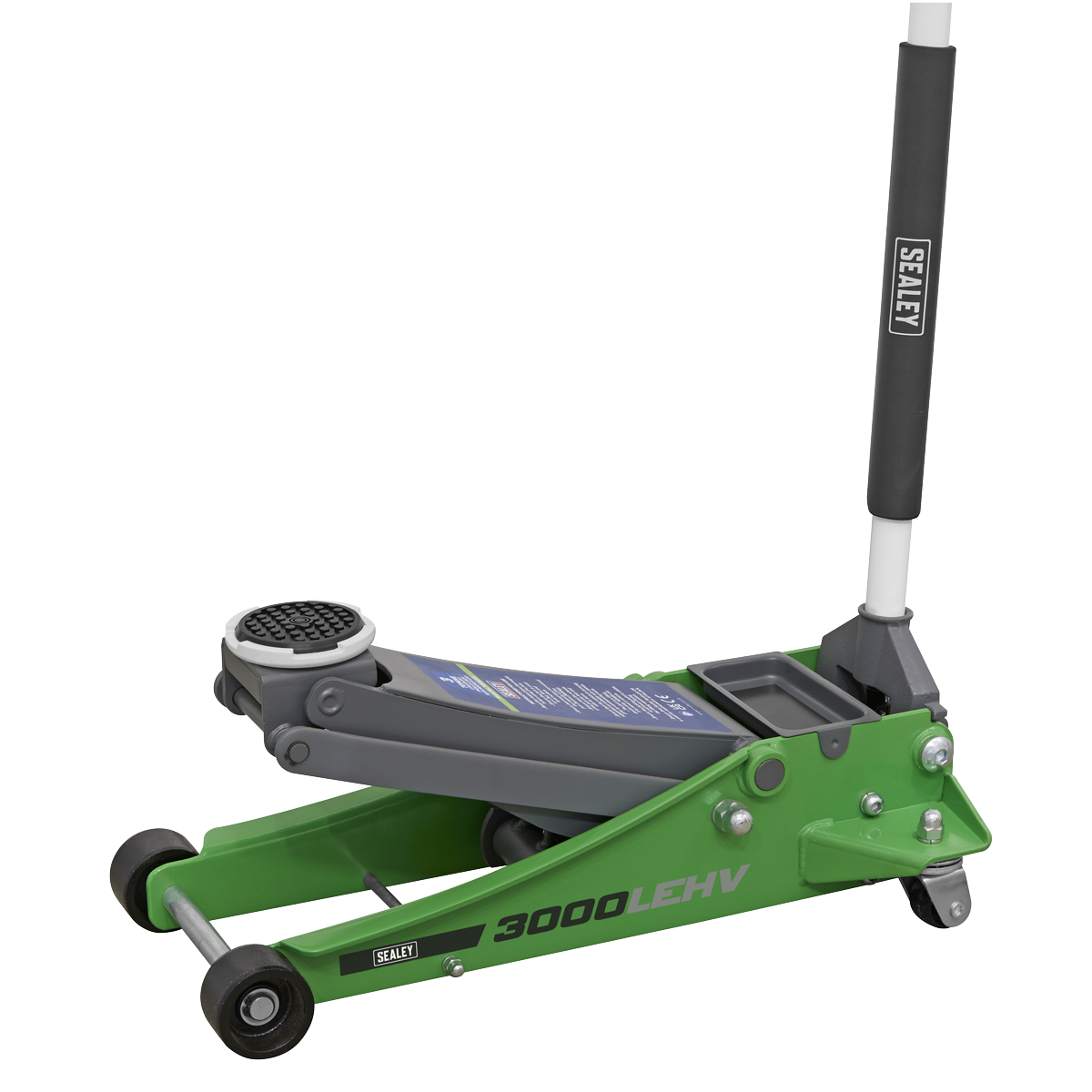 Low Profile Trolley Jack with Rocket Lift 3 Tonne - Green 3000LEHV