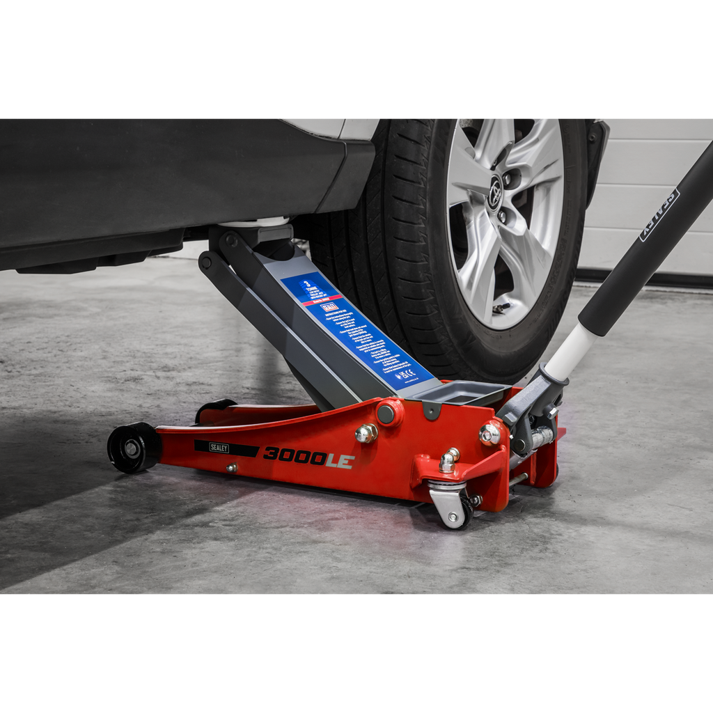 Low Profile Trolley Jack with Rocket Lift 3 Tonne - Red 3000LE