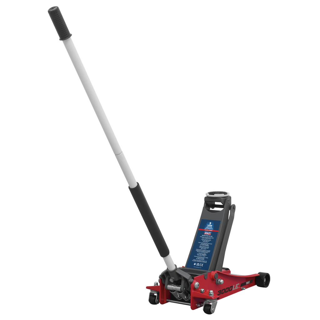 Low Profile Trolley Jack with Rocket Lift 3 Tonne - Red 3000LE
