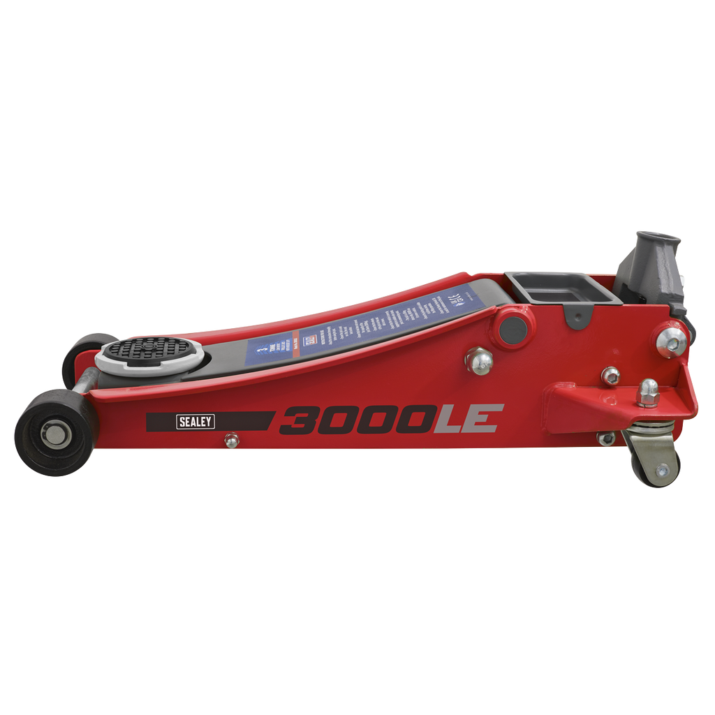 Low Profile Trolley Jack with Rocket Lift 3 Tonne - Red 3000LE