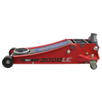 Low Profile Trolley Jack with Rocket Lift 3 Tonne - Red 3000LE
