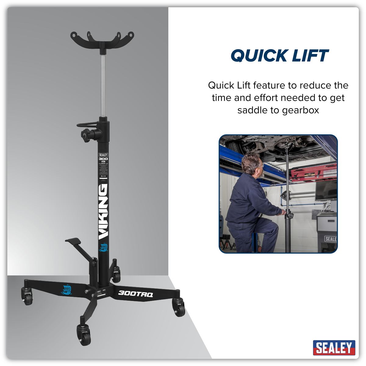 Vertical Quick Lift Transmission Jack 300kg 300TRQ