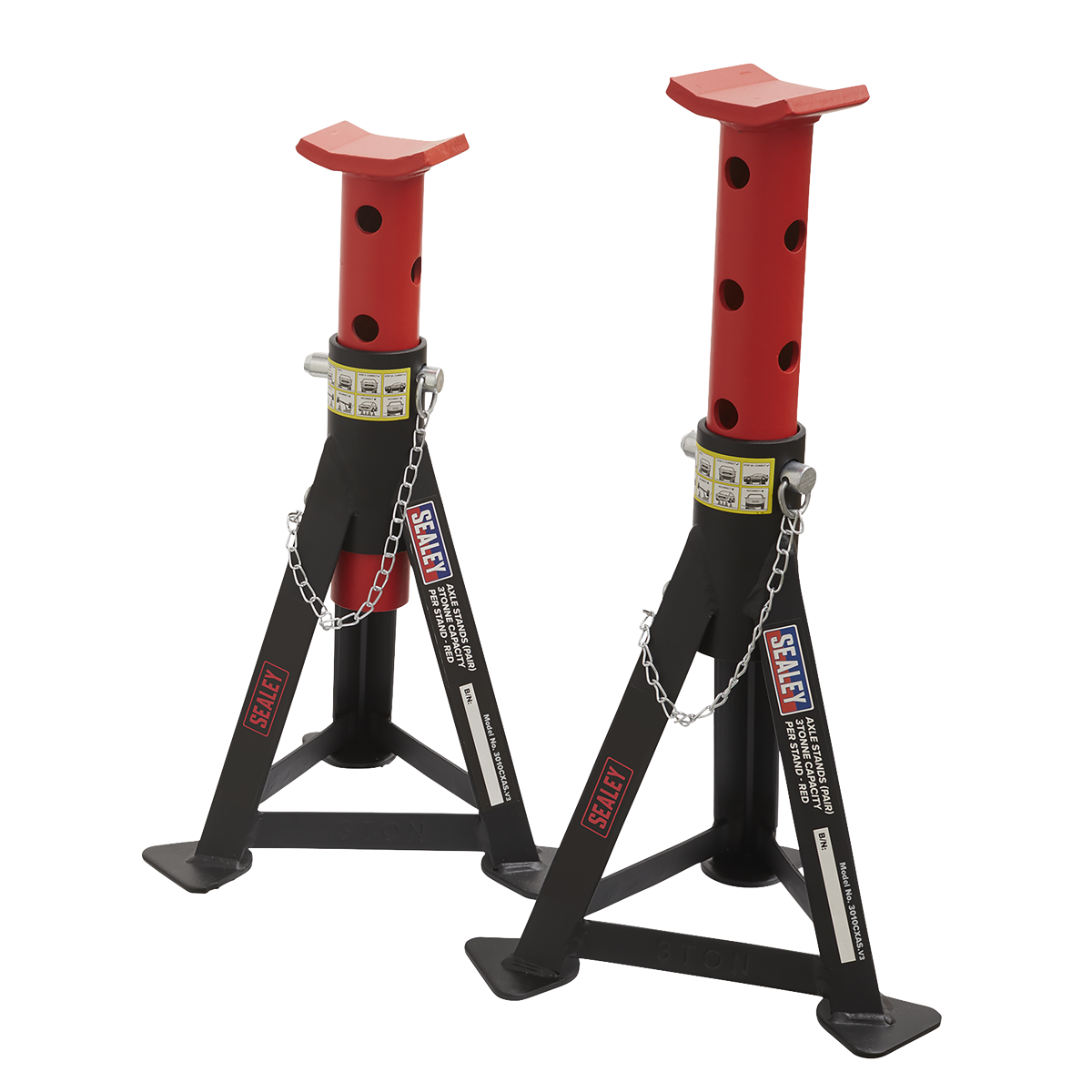Standard Chassis Trolley Jack 3 Tonne with Axle Stands (Pair) 3 Tonne Capacity per Stand 3010CX