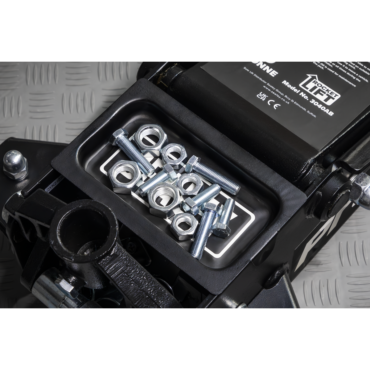 Low Profile Trolley Jack with Rocket Lift 3 Tonne - Black 3040AB