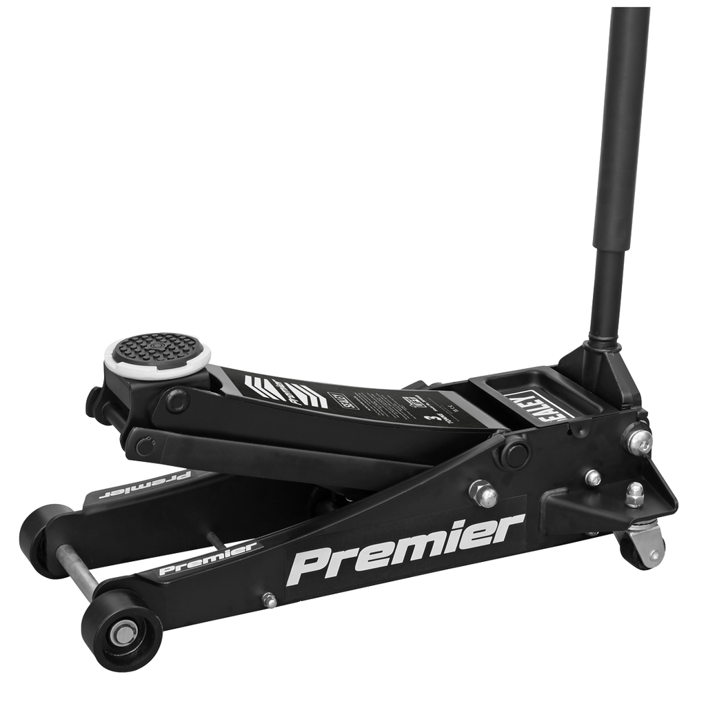 Low Profile Trolley Jack with Rocket Lift 3 Tonne - Black 3040AB